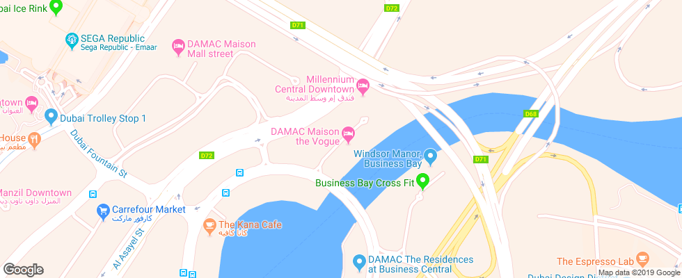 Отель Damac Maison The Vogue на карте ОАЭ