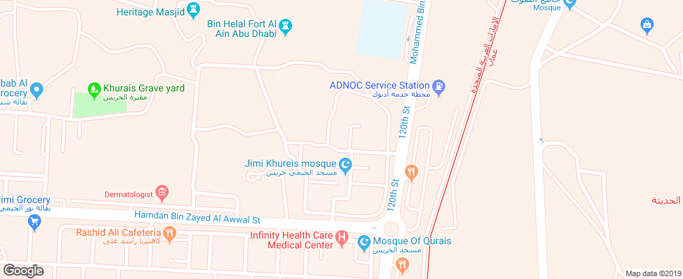 Отель Danat Al Ain Resort на карте ОАЭ