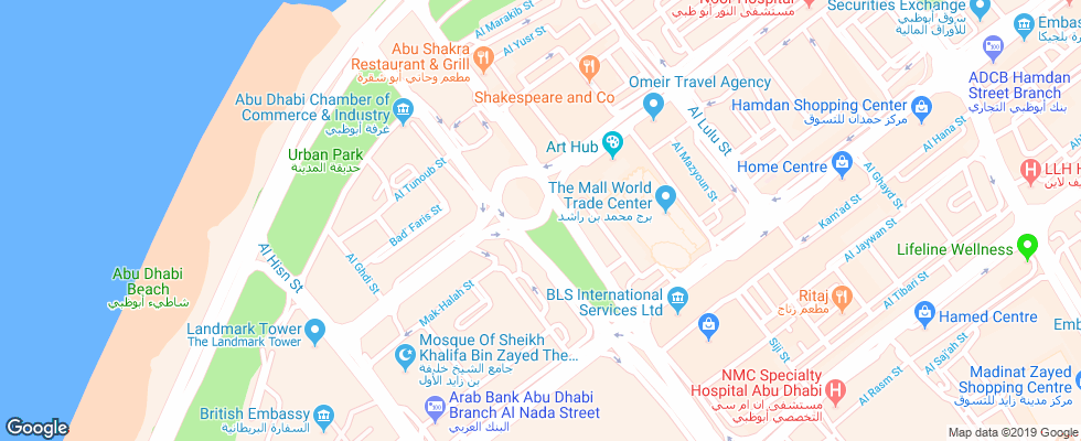 Отель Danat Jebel Al Dhanna Resort на карте ОАЭ