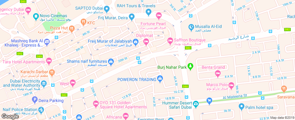 Отель Dulf Hotel на карте ОАЭ