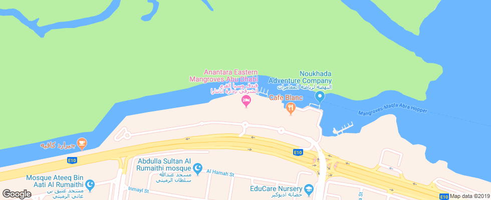 Отель Eastern Mangroves Hotel And Spa на карте ОАЭ