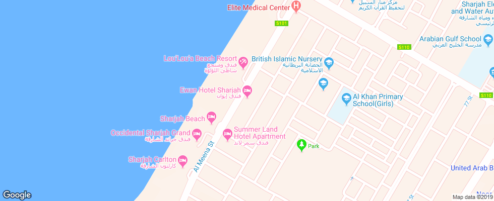 Отель Ewan Hotel на карте ОАЭ