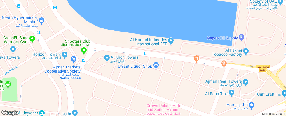 Отель Ewan Tower Hotel Apartments на карте ОАЭ