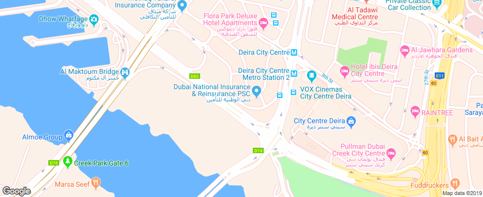 Отель Flora Creek Hotel Apartment на карте ОАЭ