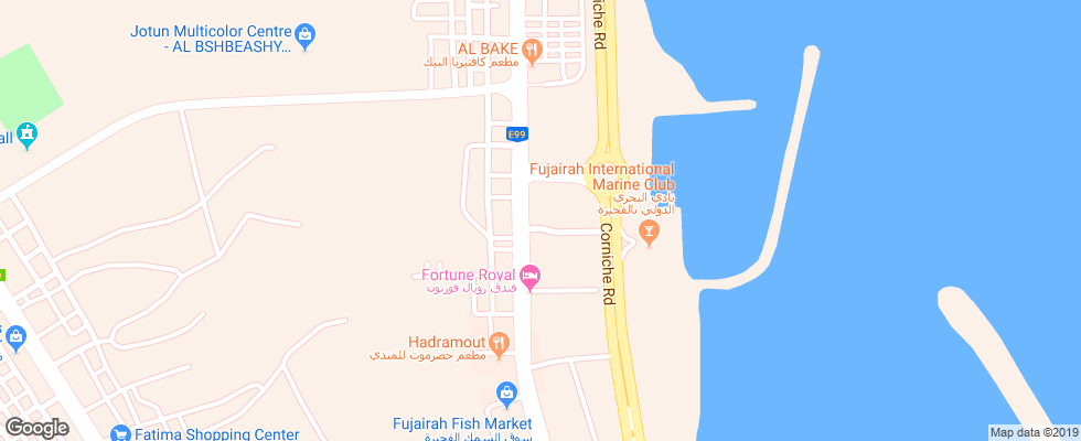 Отель Fortune Royal на карте ОАЭ