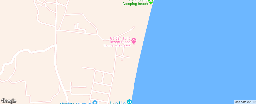 Отель Golden Tulip Resort Dibba на карте ОАЭ