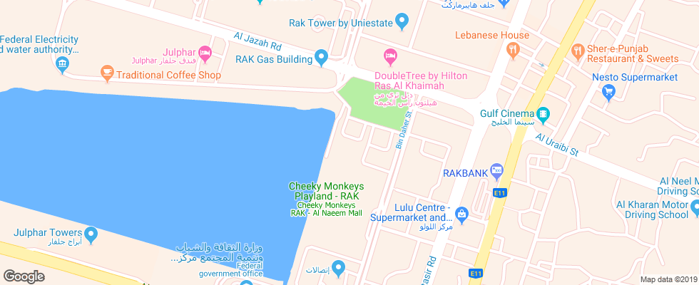 Отель Hilton Garden Inn Ras Al Khaimah на карте ОАЭ