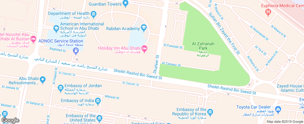 Отель Holiday Inn Abu Dhabi на карте ОАЭ