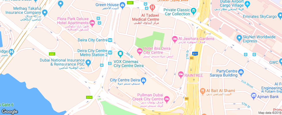 Отель Ibis Deira City Centre на карте ОАЭ