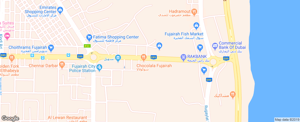 Отель Ibis Fujairah на карте ОАЭ