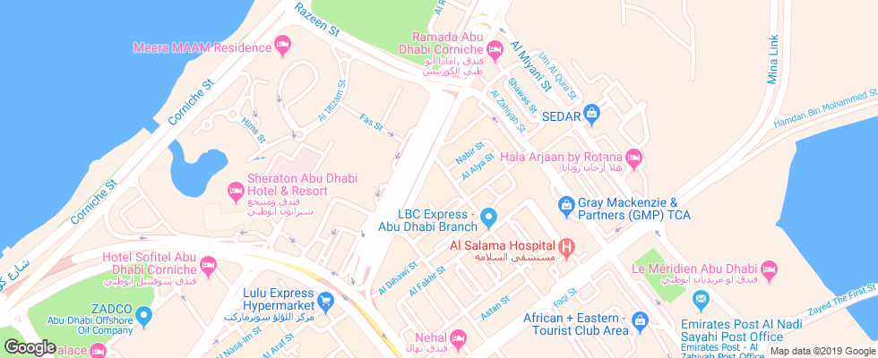 Отель Jannah Burj Al Sarab на карте ОАЭ
