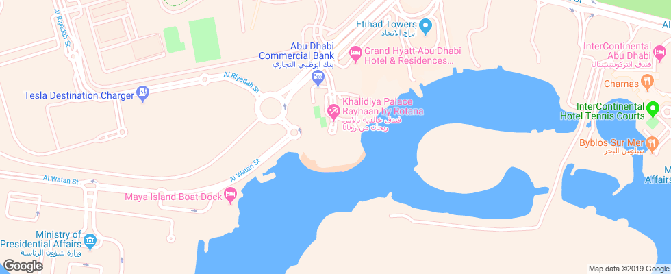 Отель Khalidiya Palace Rayhaan на карте ОАЭ