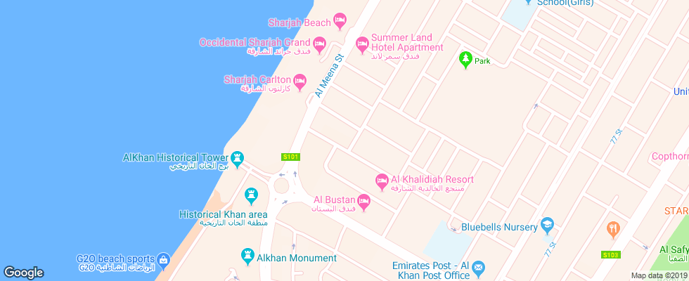 Отель Lavender Hotel Sharjah на карте ОАЭ