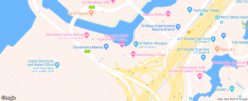 Отель Lotus Apartments & Spa Marina Apart на карте ОАЭ