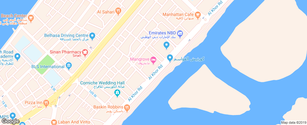 Отель Mangrove на карте ОАЭ
