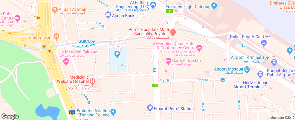 Отель Millennium Airport Hotel на карте ОАЭ