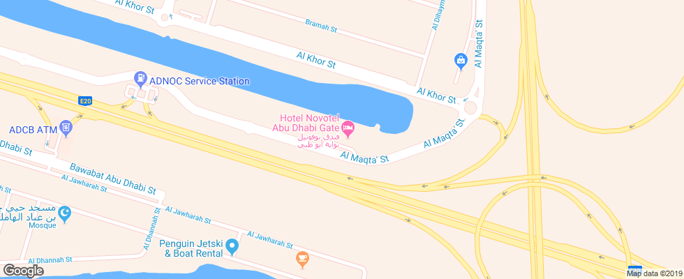 Отель Novotel Abu Dhabi Gate на карте ОАЭ