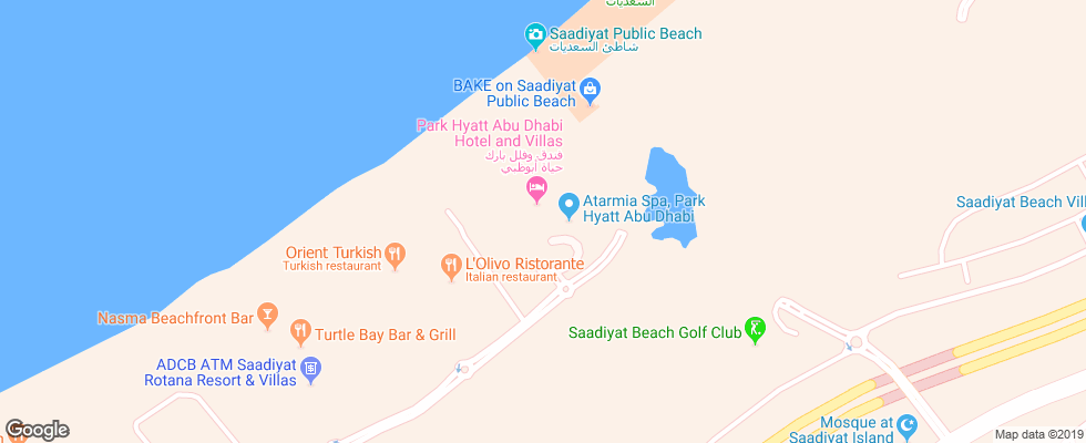 Отель Park Hyatt Abu Dhabi Hotel & Villas на карте ОАЭ