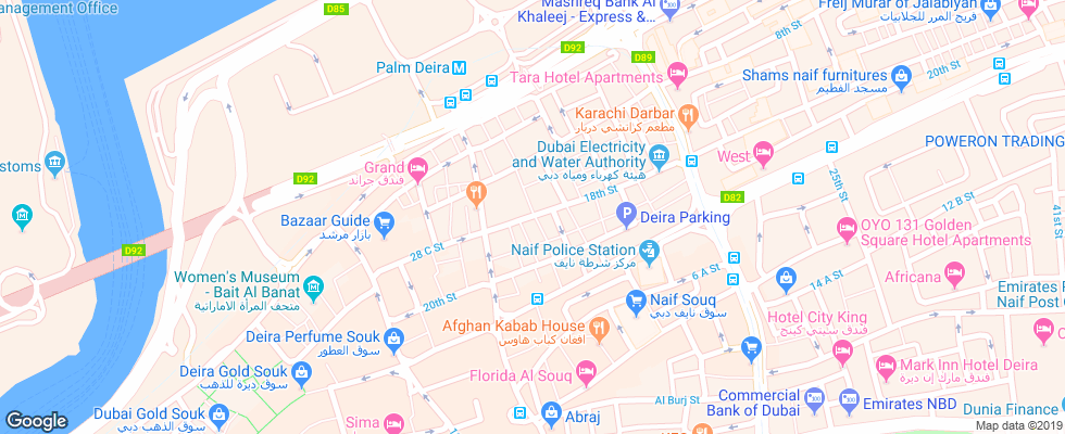 Отель Rahab Hotel на карте ОАЭ