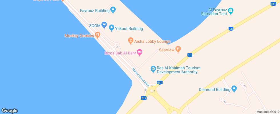 Отель Rixos Bab Al Bahr на карте ОАЭ