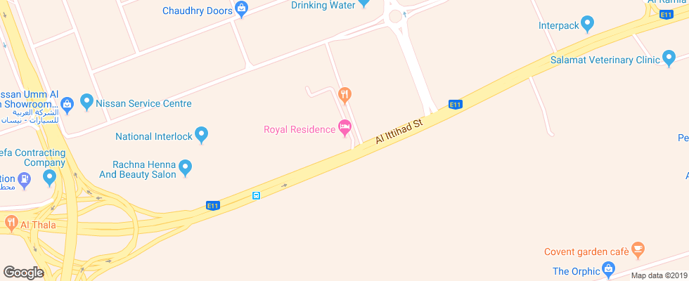 Отель Royal Residence на карте ОАЭ