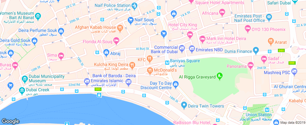 Отель Sandras Inn на карте ОАЭ