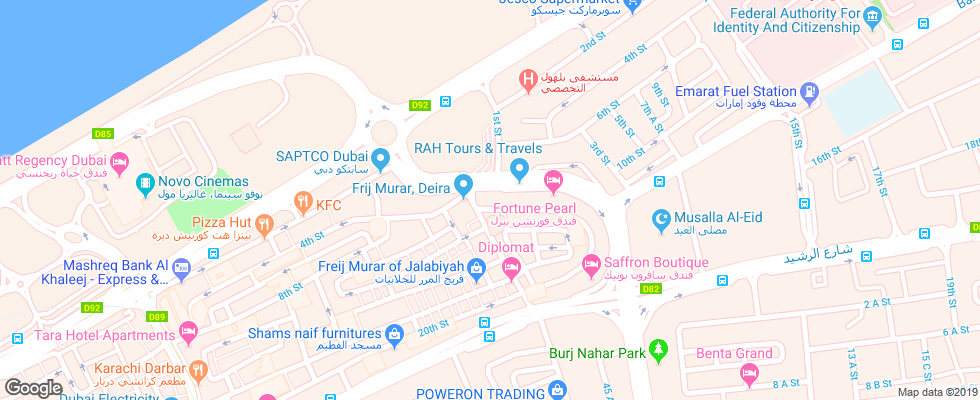 Отель Shalimar Park на карте ОАЭ