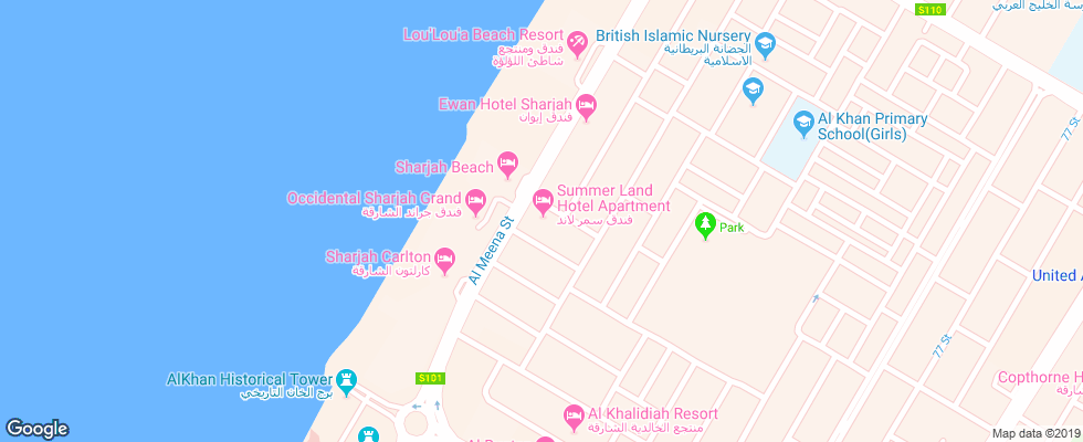 Отель Summer Land Motel на карте ОАЭ