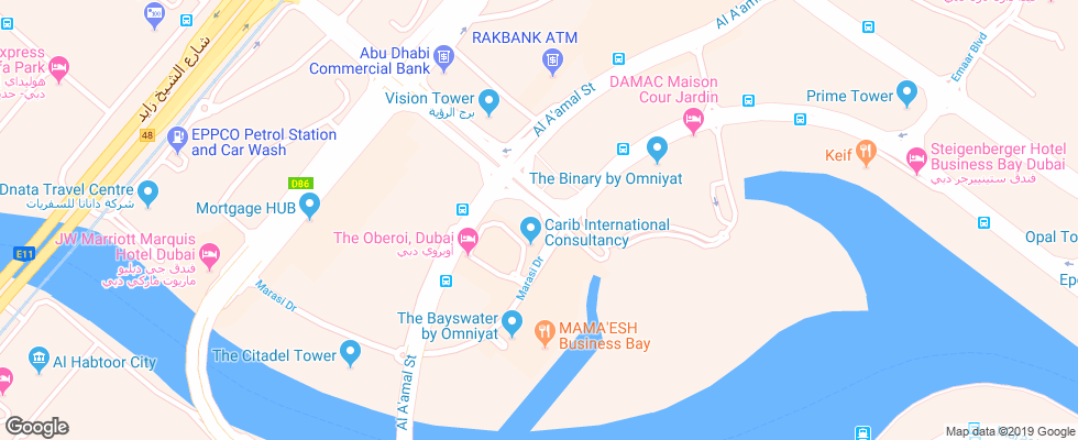 Отель The Oberoi на карте ОАЭ