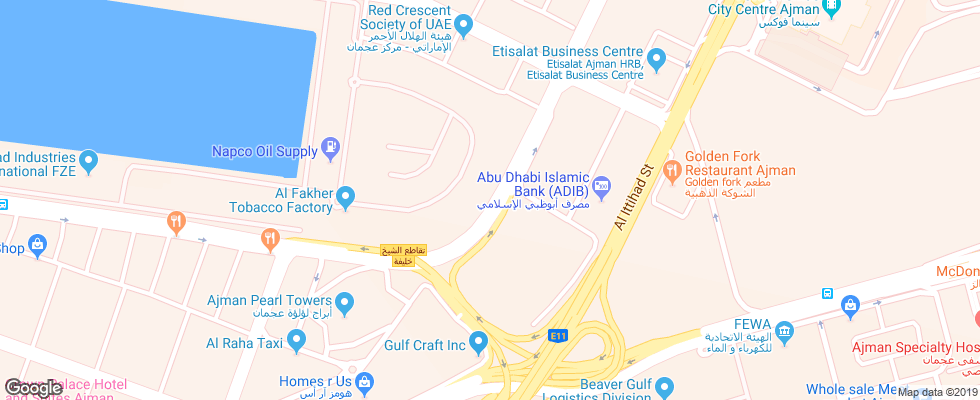 Отель Tulip Inn Hotel Apartment на карте ОАЭ