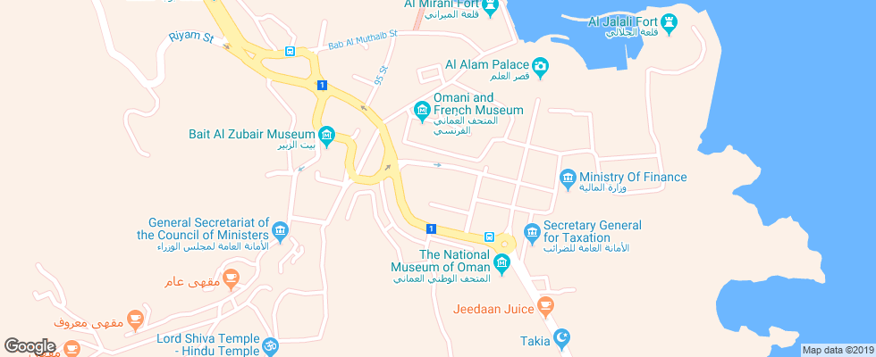Отель Al Maha International на карте Омана
