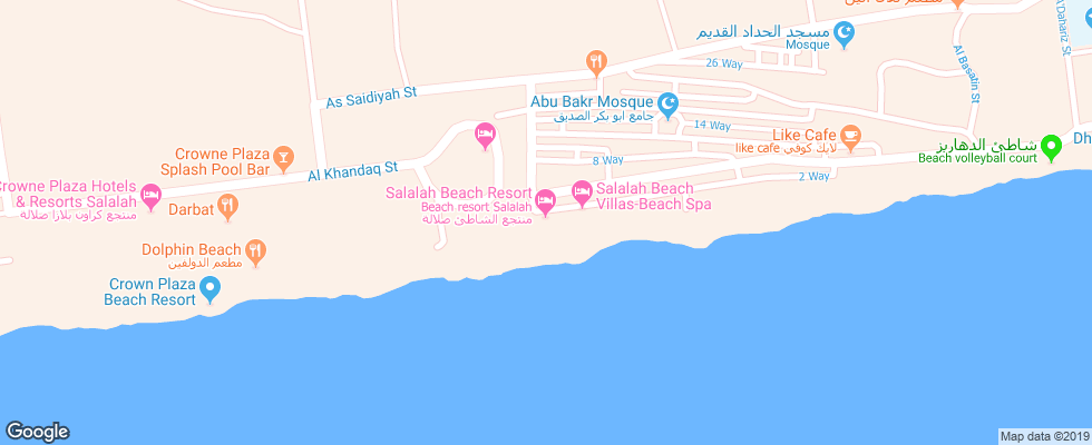 Отель Beach Resort Salalah на карте Омана
