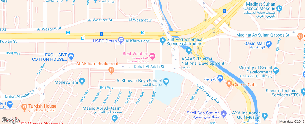 Отель Best Western Premier Muscat на карте Омана