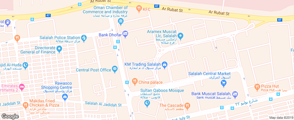 Отель Intercityhotel на карте Омана