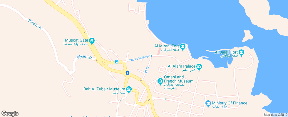 Отель Millennium Resort Mussanah на карте Омана