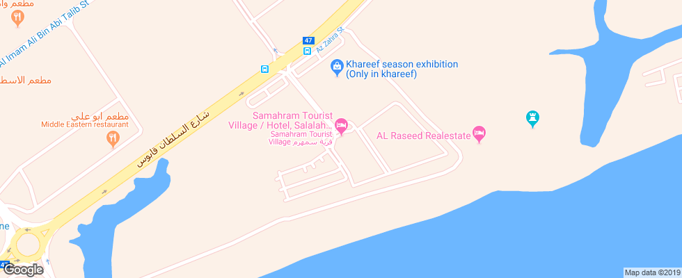Отель Samharam Tourist Village на карте Омана