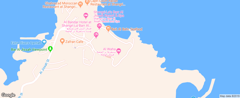 Отель Shangri-La Al Waha на карте Омана