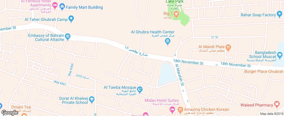 Отель The Chedi Muscat на карте Омана