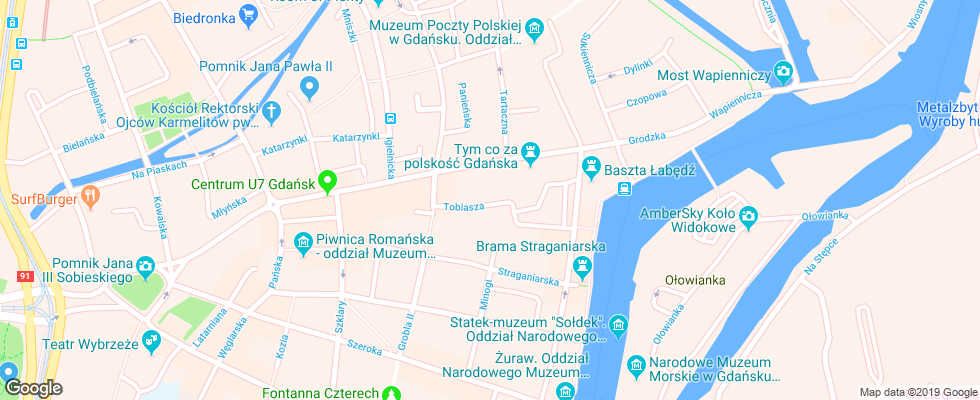 Отель Admiral на карте Польши