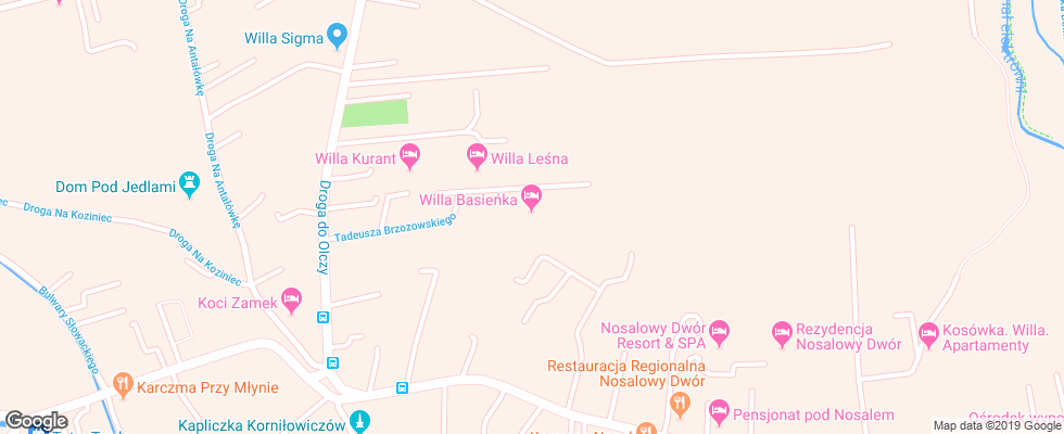 Отель Basienka Willa на карте Польши