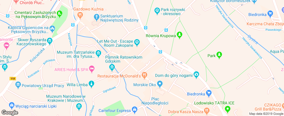 Отель Bellamonte Apart на карте Польши