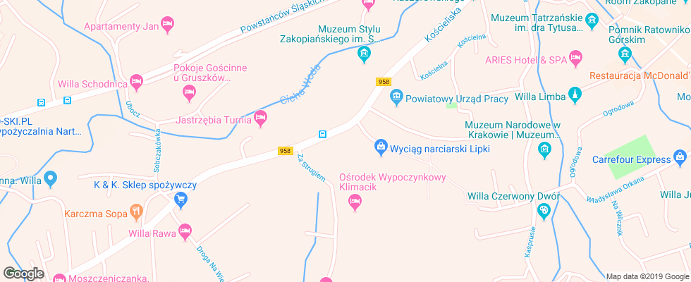 Отель Kominiarski Wierch Villa на карте Польши