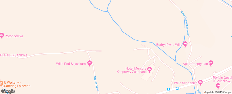 Отель Mercure Kasprowy Zakopane на карте Польши