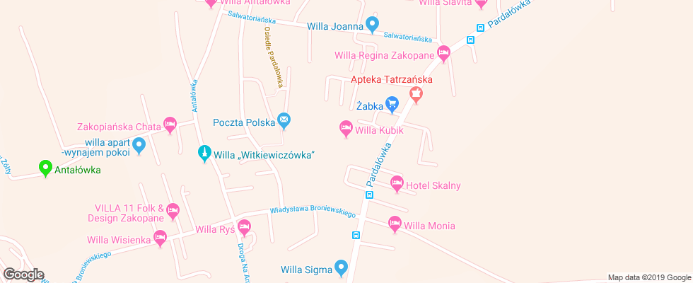 Отель Willa Kubik на карте Польши