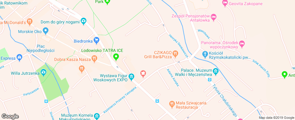 Отель Willa Park Centrum на карте Польши