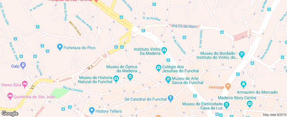 Отель 29 Madeira Hostel на карте Португалии