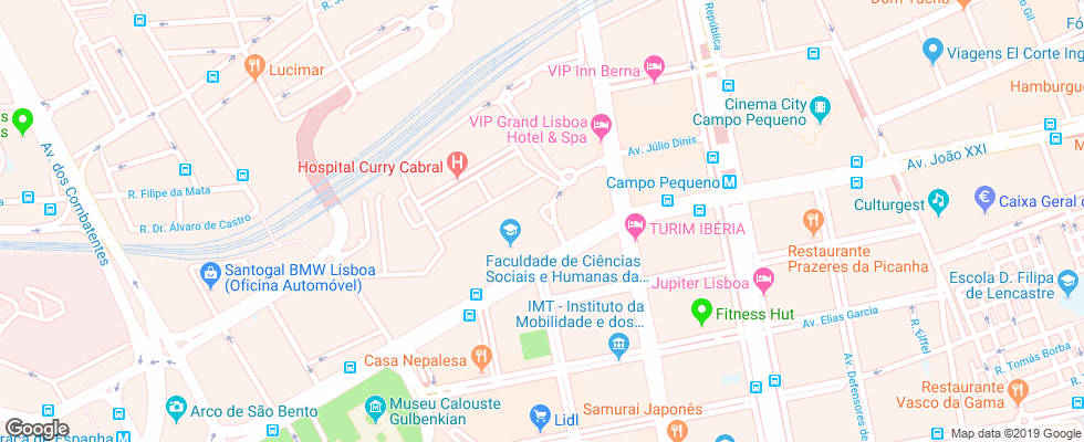 Отель 3K Barcelona на карте Португалии