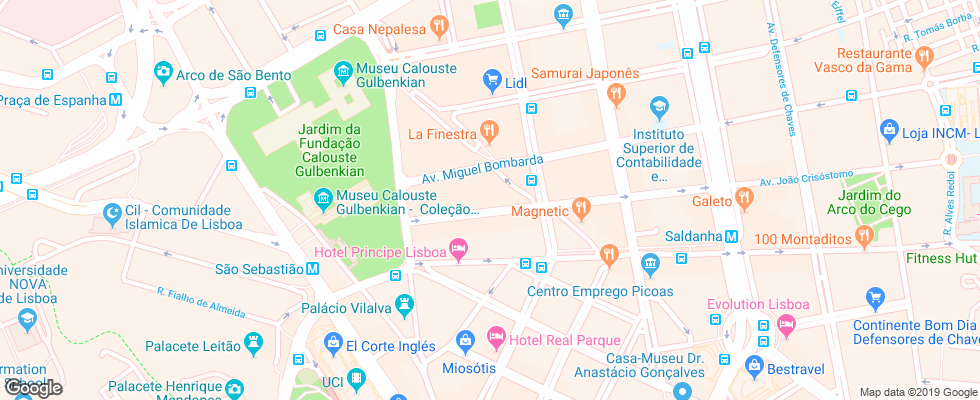Отель Ac Hotel Lisboa By Marriott на карте Португалии