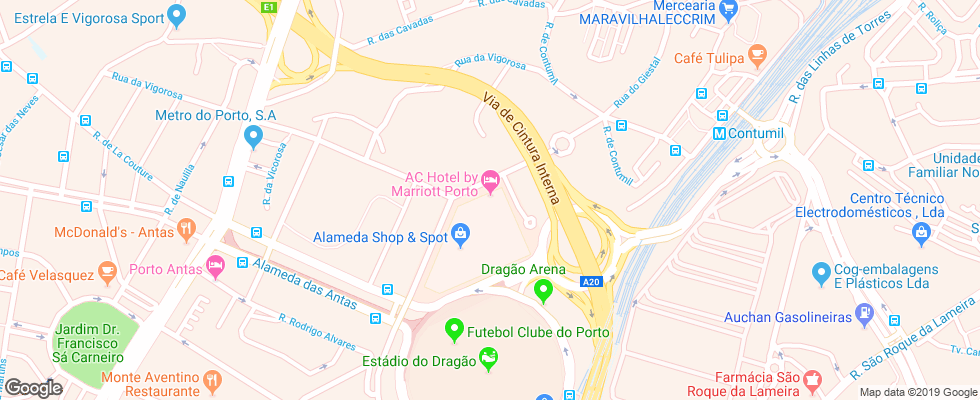 Отель Ac Porto на карте Португалии