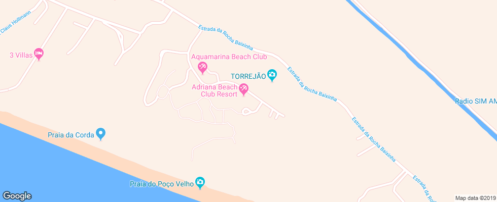 Отель Adriana Beach Club на карте Португалии